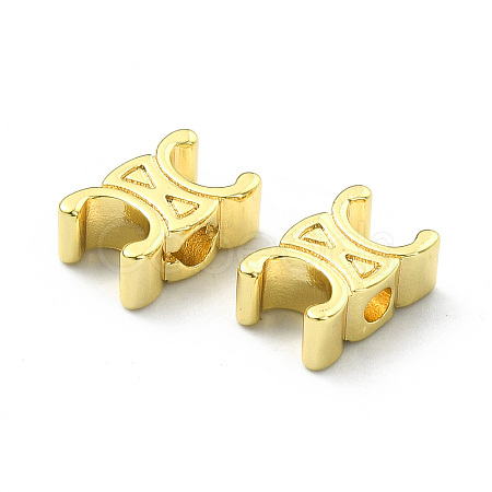 Rack Plating Brass Spacer Beads KK-B072-43G-1