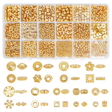 PandaHall Elite 900Pcs 18 Styles Alloy Spacer Beads Sets FIND-PH0018-19-1