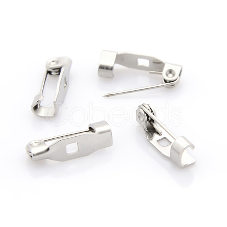 304 Stainless Steel Pin Brooch Back Bar Findings STAS-J011-10-1