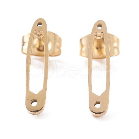304 Stainless Steel Stud Earrings Findings EJEW-Z017-02G-1