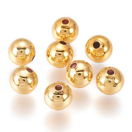 Brass Beads KK-E759-6mm-09G-1