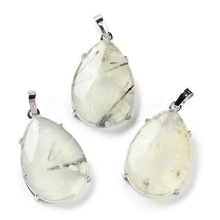 Natural Prehnite Pendants G-U002-01P-H-1