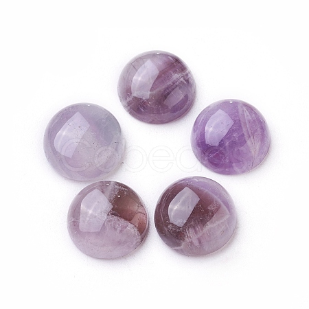 Natural Amethyst Cabochons G-A174-04A-12mm-1