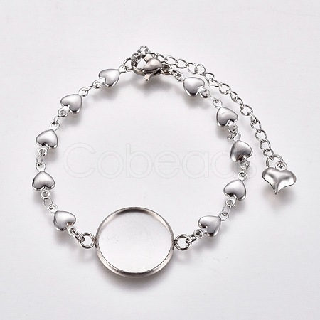 304 Stainless Steel Bracelet Making STAS-WH0014-26P-1