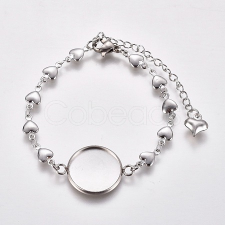 304 Stainless Steel Bracelet Making STAS-WH0014-26P-1