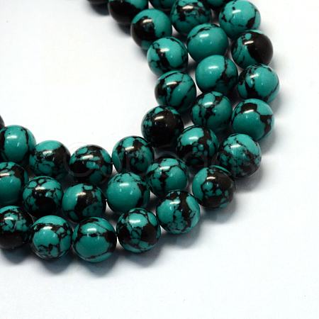 Synthetic Turquoise Gemstone Bead Strands X-TURQ-S280-10mm-04-1