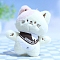 Cute Cloth Plush Cat Pendant Decorations, for Keychain, Purse, Backpack Ornament, White, 120mm