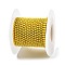 Iron Rhinestone Glass Cup Chain, with Spool, Sunflower, 2x2~2.5x2mm, about 16.40 Feet(5m)/Roll