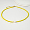 Natural Freshwater Pearl & Glass Beaded Necklaces for Women, Yellow