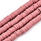 Handmade Polymer Clay Bead Strands, Heishi Beads, Disc/Flat Round, Indian Red, 6x0.5~1mm, Hole: 2mm, about 320~447pcs/strand, 15.74 inch~16.92 inch