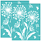 Self-Adhesive Silk Screen Printing Stencil, for Painting on Wood, DIY Decoration T-Shirt Fabric, Turquoise, Dandelion, 280x220mm