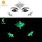 Luminous Glow in the Dark Removable Temporary Water Proof Tattoos Paper Stickers, Antique White, 14.5x17cm