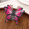 Resin Claw Hair Clips, Hair Accessories for Women & Girls, Butterfly, Deep Pink, 75x70mm