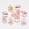 Faceted Glass Rhinestone Charms, Imitation Austrian Crystal, Cone, Light Rose, 12x6mm, Hole: 1.5mm