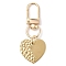 304 Stainless Steel Pendant Decoration, Alloy Swivel Clasps Charms for Bag Ornaments, Heart, 55.5mm