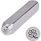 Iron Seal Stamps, Pattern: Clover, Platinum, 65.5x10mm