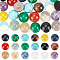 HOBBIESAY 36Pcs 18 Styles Mixed Gemstone Cabochons, Half Round/Dome, Mixed Dyed and Undyed, 8x4mm, 2pcs/style