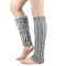 Acrylic Fiber Yarn Leg Warmers Socks, Winter Warm Long Boots Leg Covers for Women, Light Grey, 400x120mm