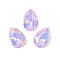 Glass Cabochons, Faceted, Teardrop, Lilac, 10x7x4mm, 72pcs/set