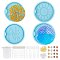 DIY Car Coaster Silicone Molds Kits, Zinc Alloy Cabochons, Stirring Rod, 100ml Measuring Cup Silicone Glue Tools, Disposable Latex Finger Cots, Mixed Color, 72x8.5mm, Inner Size: 60x64.5mm, 1pc