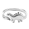 Dragon Zinc Alloy Cuff Rings for Unisex, Aniaml Finger Ring, Platinum, Inner Diameter: 18mm