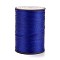 Flat Waxed Polyester Thread String, Micro Macrame Cord, for Leather Sewing Stitching, Dark Blue, 0.8~0.9x0.3mm, about 109.36 Yards(100m)/Roll