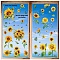 8 Sheets 8 Styles PVC Waterproof Wall Stickers, Self-Adhesive Decals, for Window or Stairway Home Decoration, Rectangle, Flower, 200x145mm, about 1 sheets/style