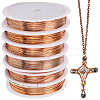 SUNNYCLUE 6 Rolls 6 Size Copper Jewelry Wire CWIR-SC0001-03A-1