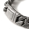 304 Stainless Steel Cuban Link Chain Bracelets for Women Men BJEW-Q341-06B-AS-3
