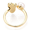 Natural Pearl Open Cuff  Ring with Msilver-Lipped Pearl Oyster PEAR-N022-C09-3