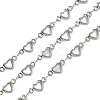 304 Stainless Steel Hollow Heart Link Chains CHS-K018-09P-1