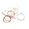 Adjustable Brass Beads Cord Bracelets BJEW-JB06652-1