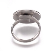 304 Stainless Steel Finger Rings Components STAS-M274-034P-2