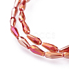 Electroplated Opaque Glass Beads Strands EGLA-L015-FR-B07-2