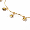 Brass Enamel Flower Pendant Necklaces NJEW-JN03227-2
