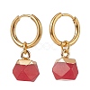 Gemstone Polygon Dangle Earrings EJEW-JE05106-5