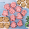 Christmas Themed Plastic Cookie Cutters BAKE-PW0007-028-1