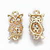 Brass Micro Pave Cubic Zirconia Pendants KK-S359-026-RS-2