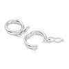 Rhodium Plated 925 Sterling Silver Twister Clasps STER-K173-26P-2