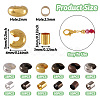 Brass Crimp Beads Covers and Crimp Beads KK-TA0007-03-3