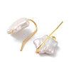 Star Natural Pearl Dangle Earrings for Women EJEW-E303-11G-2