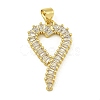 Rack Plating Brass Pave Cubic Zirconia Pendants KK-U029-10G-01-1