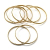 7Pcs PVD Vacuum Plating 202 Stainless Steel Plain Flat Ring Bangle Sets BJEW-M317-14A-G-1