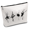 Custom Polycotton Ballet Dancer Printed Canvas Storage Bags ABAG-WH0029-131-1