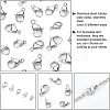 Unicraftale 50Pcs 5 Style Stainless Steel Lobster Claw Clasps STAS-UN0029-87-4