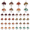   8Pcs 8 Styles Natural & Synthetic Mixed Stone Chip Pendants G-PH0002-14-1
