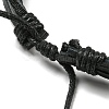 5Pcs 5 Style Adjustable Braided Imitation Leather Cord Bracelet Set with Waxed Cord for Men BJEW-F458-14-5