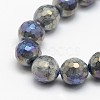 Electroplate Natural Labradorite Beads Strands G-L150-12mm-01-1