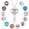 SUNNYCLUE DIY Interchangeable Dome Office Lanyard ID Badge Holder Necklace Making Kit DIY-SC0021-97F-1