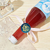 Brass Wax Seal Stamps with Rosewood Handle AJEW-WH0412-0053-5